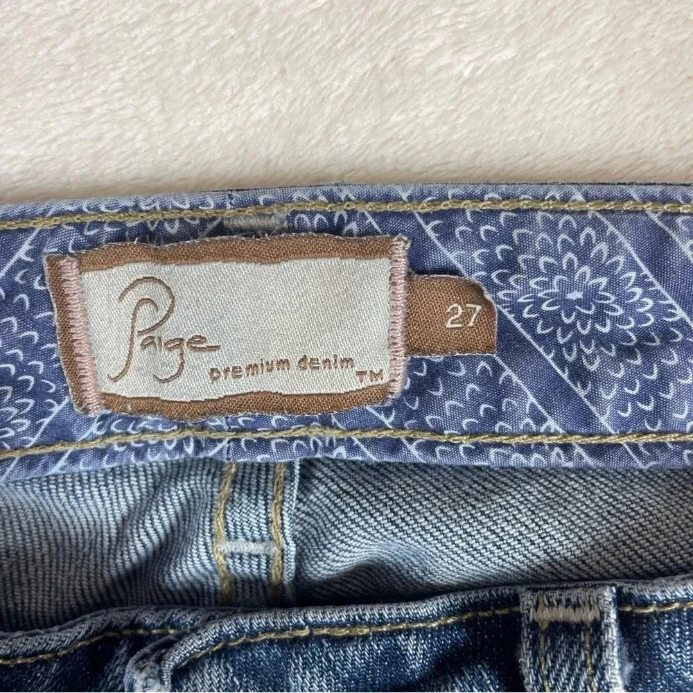 Paige Laurel Canyon low rise cropped capris women’s 27 embellished pockets